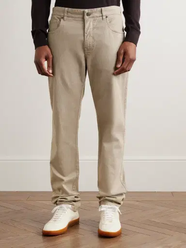 Purdey Slim-Fit Straight-Leg Cotton-Blend Twill Trousers - Men | Thumbnail 3