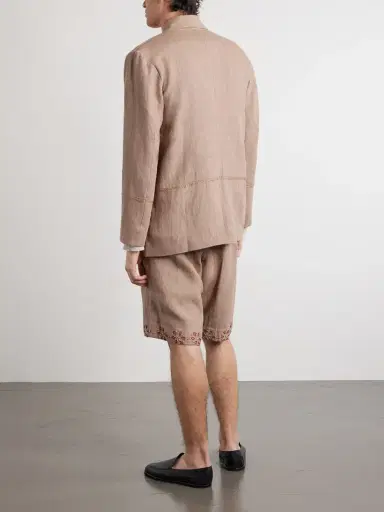 Kartik Research Rabari Embroidered Linen Blazer - Men | Thumbnail 4 Kartik Research Rabari Embroidered Linen Blazer - Men | Thumbnail 4