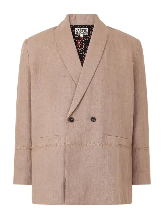 Rabari Embroidered Linen Blazer - Men
