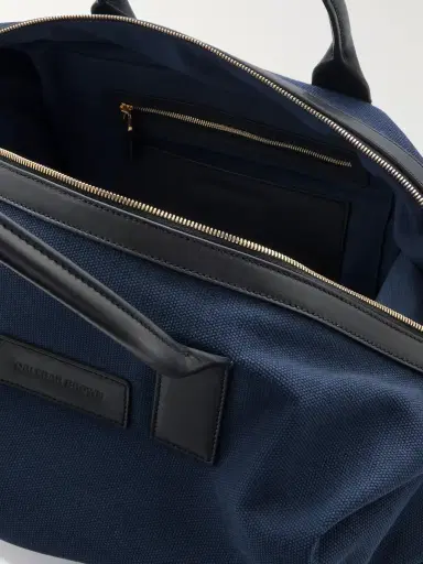 Orlebar Brown The Weekend Away Leather-Trimmed Cotton-Canvas Duffle Bag - Men | Thumbnail 5