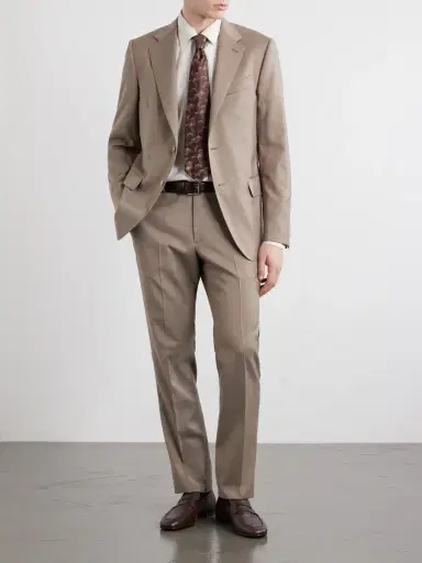 Caruso Straight-Leg Wool Suit Trousers - Men | Thumbnail 3