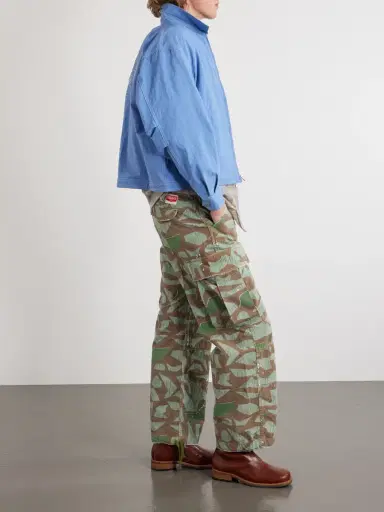 Cherry Los Angeles Camouflage Paint-splattered Cargo Wide-leg Trousers - Men | Thumbnail 2