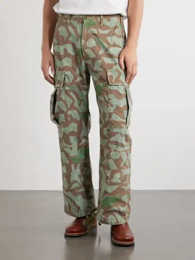 Cherry Los Angeles Camouflage Paint-splattered Cargo Wide-leg Trousers - Men | Thumbnail 3