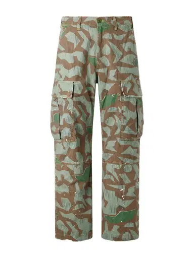 Cherry Los Angeles Camouflage Paint-splattered Cargo Wide-leg Trousers - Men | Thumbnail 1