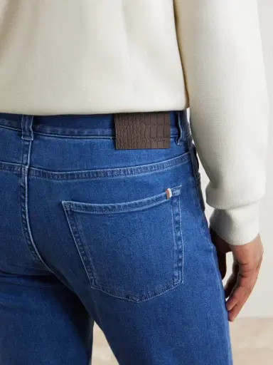 Canali Straight-Leg Cotton and Cashmere-Blend Jeans - Men | Thumbnail 5 Canali Straight-Leg Cotton and Cashmere-Blend Jeans - Men | Thumbnail 5