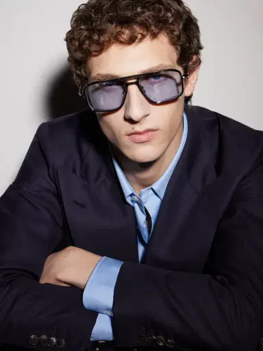 Jacques Marie Mage Earl Aviator-Frame Titanium Sunglasses - Men | Thumbnail 2