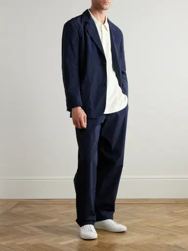 SSAM Cotton and Silk-Blend Piqué Rugby Shirt - Men | Thumbnail 2