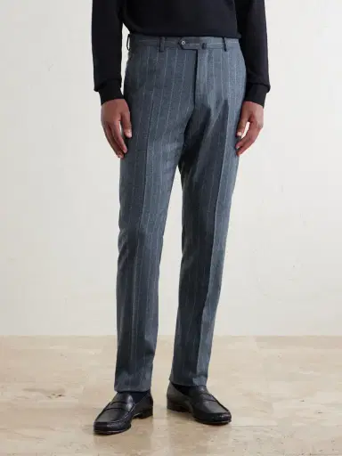 Caruso Pinstripe Wool and Cashmere-Blend Suit Trousers - Men | Thumbnail 3 Caruso Pinstripe Wool and Cashmere-Blend Suit Trousers - Men | Thumbnail 3