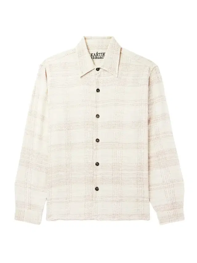 Kartik Research Checked Kantha Silk-Gauze Overshirt - Men