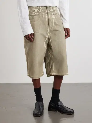 Acne Studios Judda U Lux Straight-Leg Printed Denim Shorts - Men | Thumbnail 3 Acne Studios Judda U Lux Straight-Leg Printed Denim Shorts - Men | Thumbnail 3