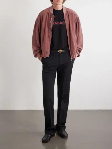 Versace Logo-Detailed Cotton-Jersey T-Shirt - Men | Thumbnail 2 Versace Logo-Detailed Cotton-Jersey T-Shirt - Men | Thumbnail 2