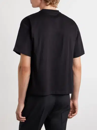 Versace Logo-Detailed Cotton-Jersey T-Shirt - Men | Thumbnail 4 Versace Logo-Detailed Cotton-Jersey T-Shirt - Men | Thumbnail 4