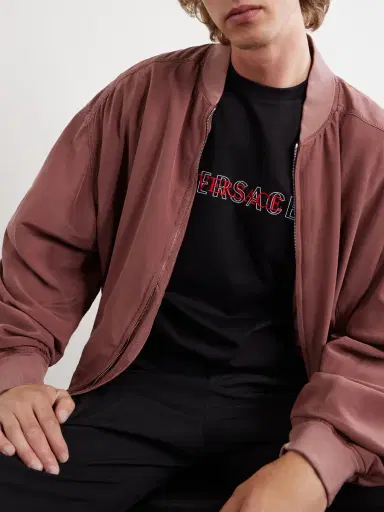 Versace Logo-Detailed Cotton-Jersey T-Shirt - Men | Thumbnail 5 Versace Logo-Detailed Cotton-Jersey T-Shirt - Men | Thumbnail 5