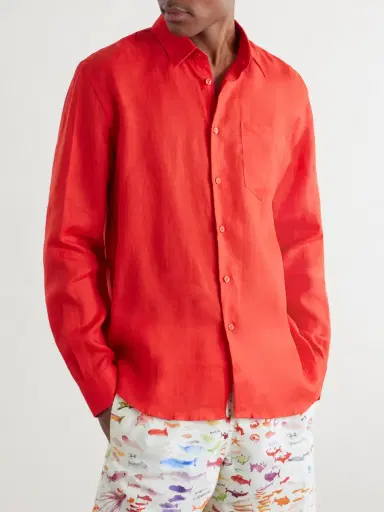 Vilebrequin Caroubis Linen Shirt - Men | Thumbnail 3