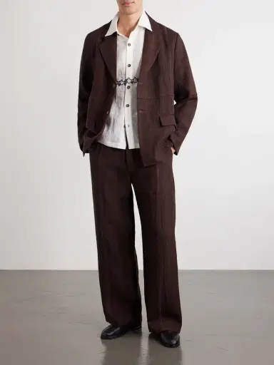 Kartik Research Embroidered Linen Shirt - Men | Thumbnail 2 Kartik Research Embroidered Linen Shirt - Men | Thumbnail 2