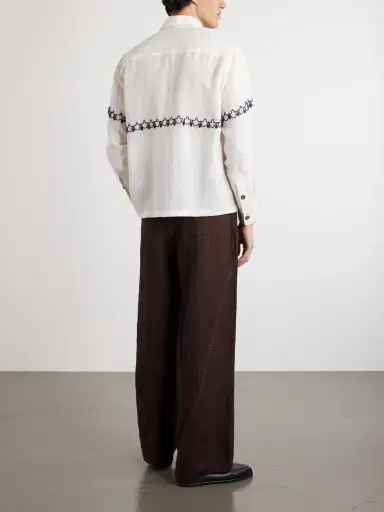 Kartik Research Embroidered Linen Shirt - Men | Thumbnail 4 Kartik Research Embroidered Linen Shirt - Men | Thumbnail 4