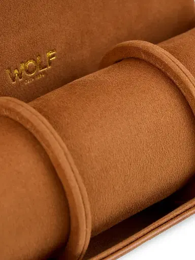 Wolf Designs Brogue Triple Watch Roll - Burnished Brown | Thumbnail 6