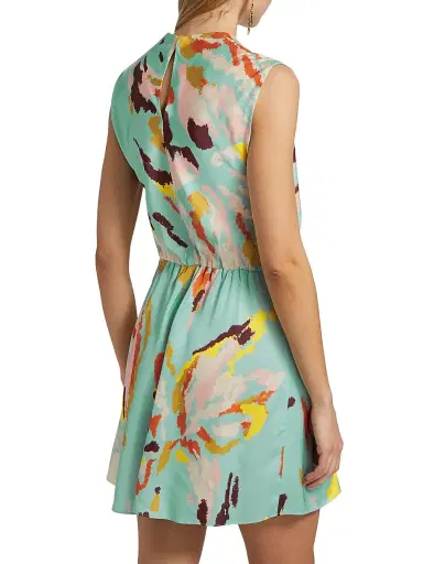 A.L.C. Women's Dion Printed Sleeveless A-Line Minidress - Mint Multi | Thumbnail 5
