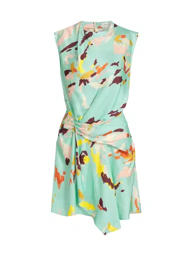 A.L.C. Women's Dion Printed Sleeveless A-Line Minidress - Mint Multi | Thumbnail 1