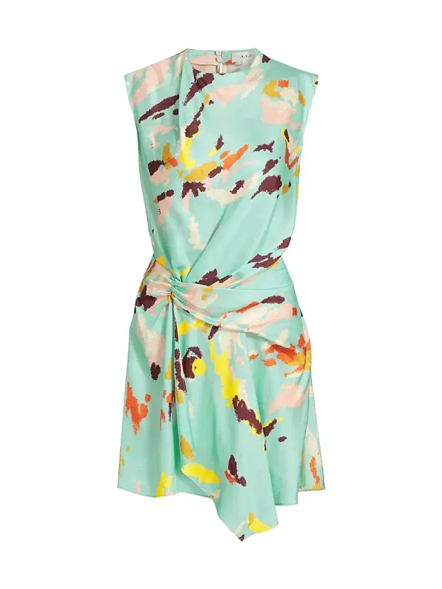 A.L.C. Women's Dion Printed Sleeveless A-Line Minidress - Mint Multi