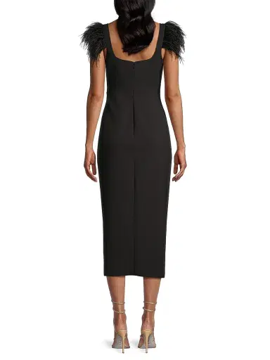 Likely Women's Rizzo Crystal Bow & Feather Midi-Dress | Thumbnail 5 Likely Women's Rizzo Crystal Bow & Feather Midi-Dress | Thumbnail 5