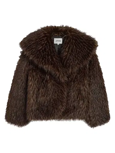 Apparis Women's Yara Faux-Fox Fur Coat - Dark Brown - Size Medium | Thumbnail 1 Apparis Women's Yara Faux-Fox Fur Coat - Dark Brown - Size Medium | Thumbnail 1