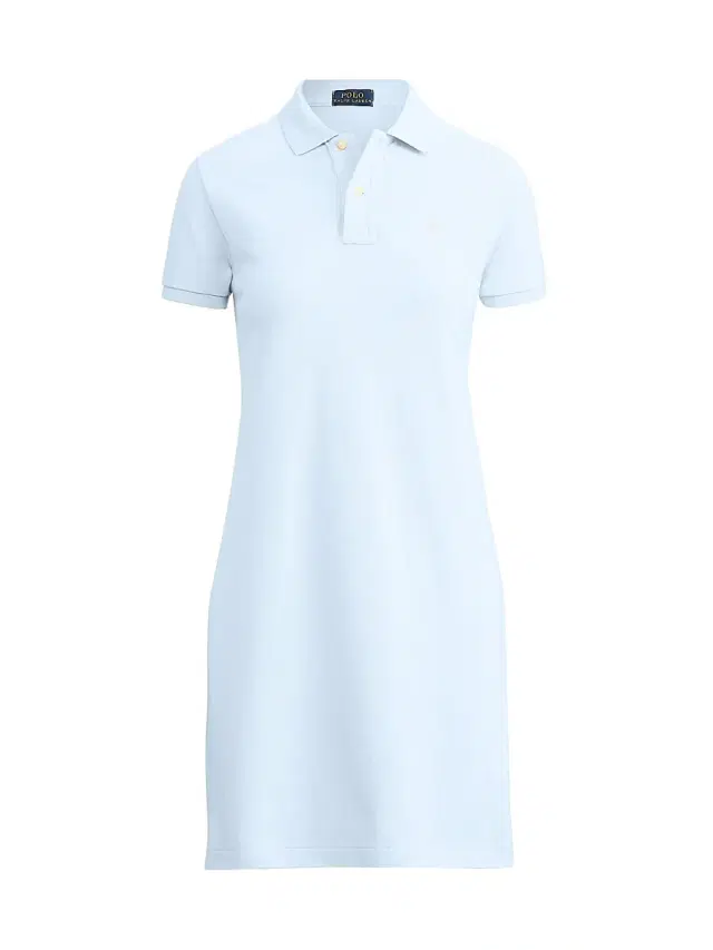 Polo Ralph Lauren Women's Cotton Mesh Short-Sleeve Polo Dress - Office Blue