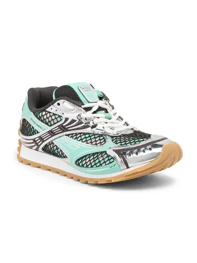 Bottega Veneta Men's Orbit Low-Top Sneakers - Green Oasis Espresso - Size 6 | Thumbnail 2