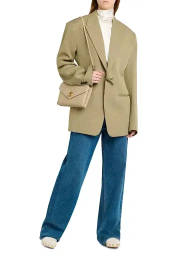 Bottega Veneta Women's Knot-Detail Wool-Blend Blazer | Thumbnail 2 Bottega Veneta Women's Knot-Detail Wool-Blend Blazer | Thumbnail 2
