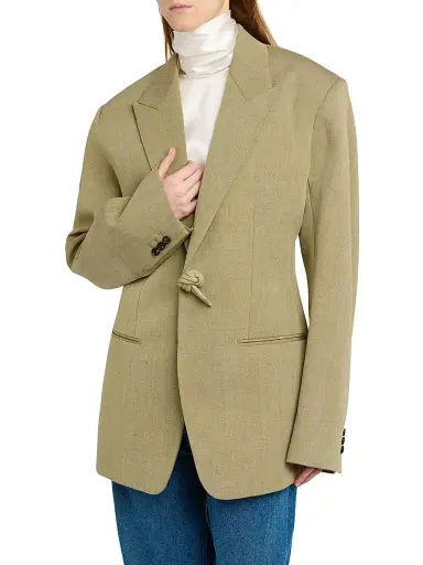 Bottega Veneta Women's Knot-Detail Wool-Blend Blazer | Thumbnail 6 Bottega Veneta Women's Knot-Detail Wool-Blend Blazer | Thumbnail 6