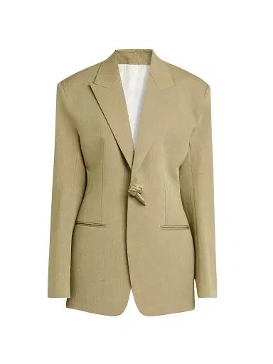 Bottega Veneta Women's Knot-Detail Wool-Blend Blazer | Thumbnail 1 Bottega Veneta Women's Knot-Detail Wool-Blend Blazer | Thumbnail 1