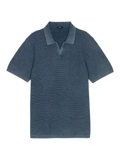 Rails Men's Baker Cotton Johnny Collar Polo Shirt - Sunwashed Navy | Thumbnail 1