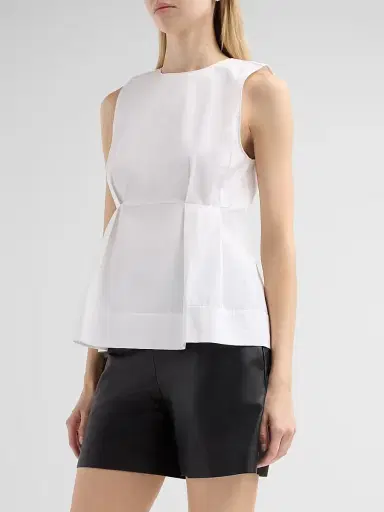 Vince Women's Paneled Cotton-Blend Top | Thumbnail 4 Vince Women's Paneled Cotton-Blend Top | Thumbnail 4