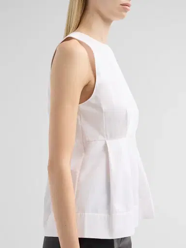 Vince Women's Paneled Cotton-Blend Top | Thumbnail 5 Vince Women's Paneled Cotton-Blend Top | Thumbnail 5