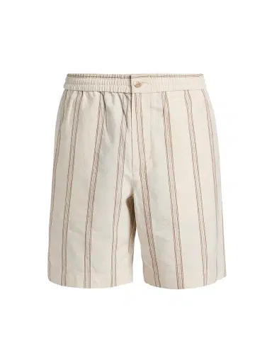 Vince Men's Cove Striped Cotton-Hemp Shorts - Midland Smock White - Size XXL | Thumbnail 1