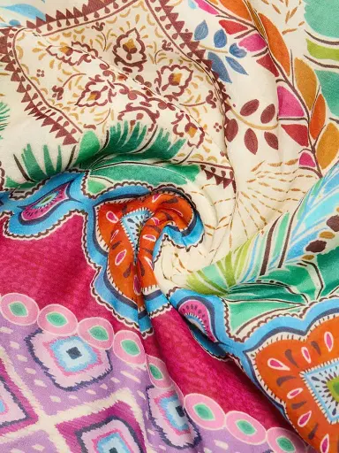 Johnny Was Women's Daisy Patchwork-Print Cotton-Silk Minidress - Avelar | Thumbnail 7