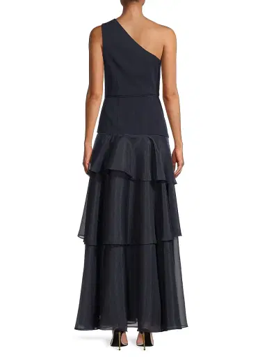 Aidan Mattox Women's One-Shoulder Tiered Gown - Twilight | Thumbnail 5