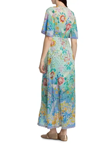 Johnny Was Women's Tami Printed Maxi Dress - Altair Scarf - Size XL | Thumbnail 5 Johnny Was Women's Tami Printed Maxi Dress - Altair Scarf - Size XL | Thumbnail 5