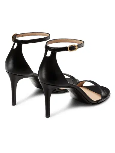 Stuart Weitzman Women's Nudist II 75MM Leather Sandals - Black | Thumbnail 3