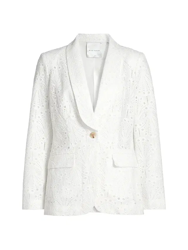 Elie Tahari Women's The Aria Eyelet Jacket - Sky White