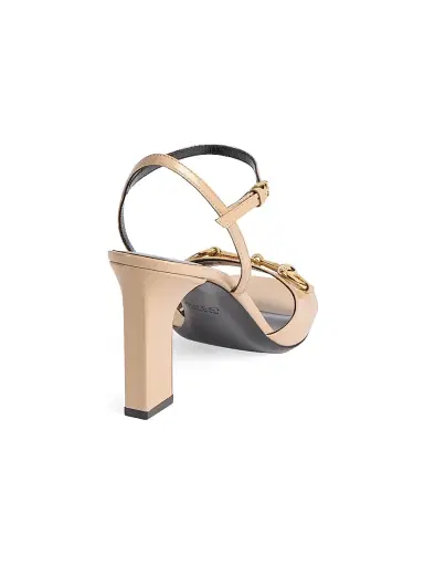 Gucci Women's Signora 85MM Leather Sandals - Rose Mole - Size 10.5 | Thumbnail 3