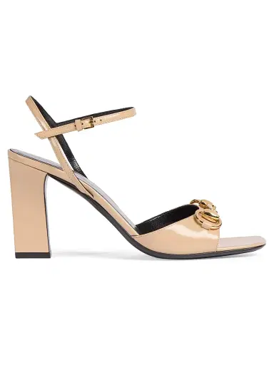 Gucci Women's Signora 85MM Leather Sandals - Rose Mole - Size 10.5 | Thumbnail 1