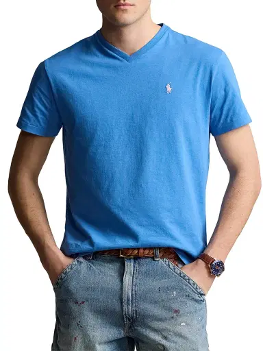 Polo Ralph Lauren Men's Logo Cotton T-Shirt - New England Blue | Thumbnail 3