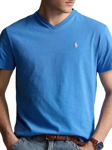 Polo Ralph Lauren Men's Logo Cotton T-Shirt - New England Blue | Thumbnail 5