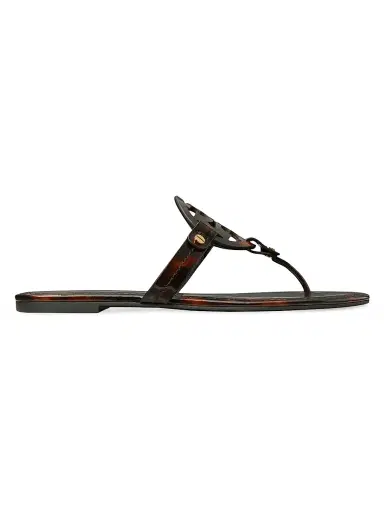 Tory Burch Women's Miller Patent Leather Sandals - Tortoise - Size 9.5 | Thumbnail 1 Tory Burch Women's Miller Patent Leather Sandals - Tortoise - Size 9.5 | Thumbnail 1