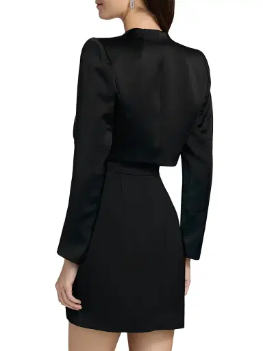 Ramy Brook Women's Gia Open-Front Capelet - Black | Thumbnail 5
