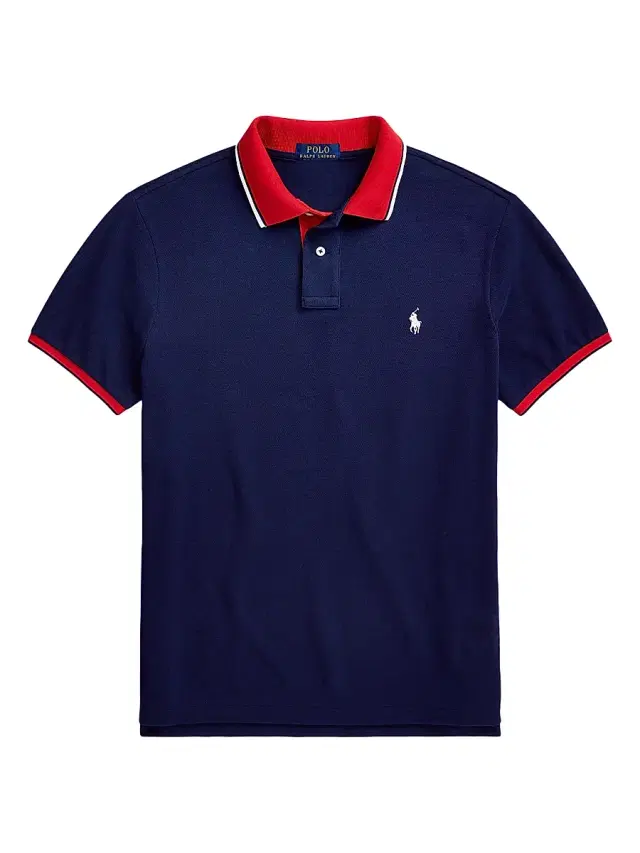 Polo Ralph Lauren Men's Classic-Fit Mesh Polo Shirt - Newport Navy Red
