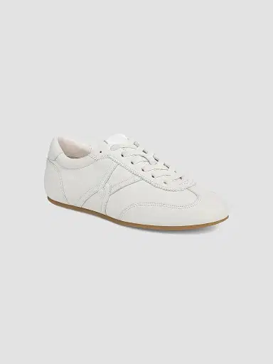 Veronica Beard Women's Riviera Logo Leather Low-Top Sneakers - Coconut - Size 12 | Thumbnail 2 Veronica Beard Women's Riviera Logo Leather Low-Top Sneakers - Coconut - Size 12 | Thumbnail 2
