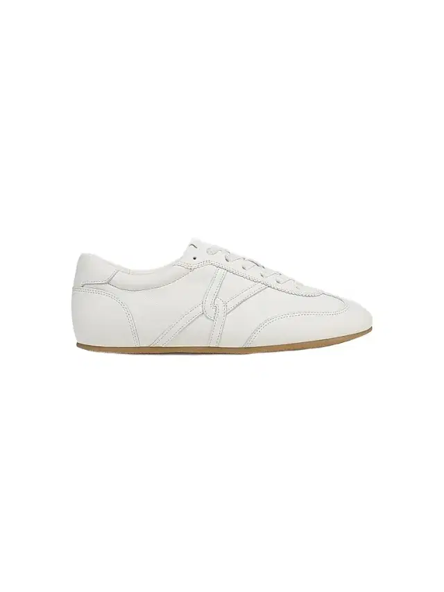 Veronica Beard Women's Riviera Logo Leather Low-Top Sneakers - Coconut