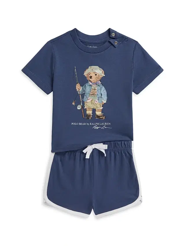 Polo Ralph Lauren Baby Boy's Polo Bear T-Shirt & Shorts Set - Old Royal 9 Months